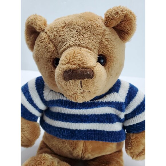 Saks Commonwealth Toy & Novelty Co. Teddy Bear In Blue & White Striped Sweater - Picture 4 of 12